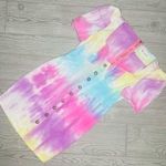 L'ATISTE  by Amy tie dye denim dress summer button front shirt summer dress small Photo 0