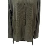 Paper Crane NEW  Striped High Low Blouse Jersey Knit Button up Comfy Fall S Photo 4