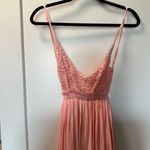 Pink Lily  "Once in a Lifetime"‎ Backless Crochet Top Maxi Dress Pink Stretch S Photo 4