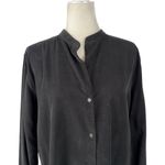 James Perse Corduroy Tunic Shirt Top Womens 2 WKUP3642 Black Long Sleeve Career Photo 2
