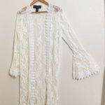 Polly & Esther POLLI Y ESTHER  Cream Lace Kimono Cardigan Photo 0