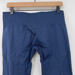 JoyLab Women XL Mid-Rise Seamless Ventilation 7/8 Leggings Blue Ankle Mesh Gym Photo 3