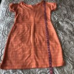 Talbots T By  Orange Striped Textured Terry Cloth Knee Length Shirt Dress Size S Photo 10