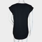 EXPRESS Shirt Women Small Black Office Casual Versatile Neutral Basic Minimalist Photo 3