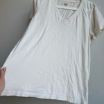 L'Agence L’Agence Becca Vintage White Short Sleeve V Neck 100% Cotton t Shirt Size XXL Photo 4