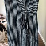 J. McLaughlin  JENN STRIPED SLEEVELESS CREW NECK COTTON TIE WAIST SHEATH DRESS Photo 4