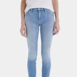 MOTHER The Looker Two Step Fray Jeans 23 Blue Photo 0