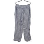 Briggs New York Briggs Blue Striped Linen Blend Pants Sz Large Preppy Blue Stripe Pants Photo 1