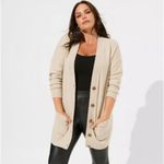Torrid Vegan Cashmere Boyfriend Cardigan V-Neck Sweater Photo 4