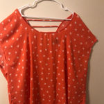 Torrid Womens Orange Coral Open Back Criss Cross Palm Tree Top Size 3 3X Photo 0