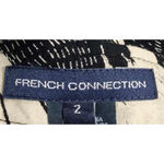 French Connection Printed Strapless Square Neck Dress Black Cream 2 Photo 2