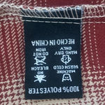 DIXXON Women’s Pueblo Flannel Shirt Plaid Burgundy Tan Large NWOT Red Photo 5