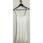 STAUD  Ellen Mixed Stitch Pleated Minidress in Ivory Size Medium Photo 2