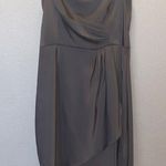 Banana Republic  olive green satin strapless formal dress Photo 0