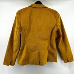 Talbots  Corduroy Blazer Jacket Notch Lapel Pockets Lined Mustard Yellow 12 Photo 4