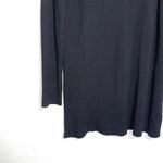 ZARA Knit Black Zip Back Long Sleeve Heavyweight Mini Dress Photo 3