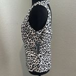 Enfocus Studio En focus Studio Black and White Animal Print Sleeveless Blouse Photo 3
