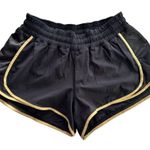Lululemon Super Squad Short Black Gold Size 6 Run Gym 3" Gym Run Walk Photo 0