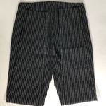 Who What Wear CROPPED HIGH RISE STRETCH PANTS — BLACK WHITE PINSTRIPE — 8 - NWT! Photo 5