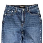 The Kooples Katy Blue Earth Dot Silver Studded Straight Leg Denim Jeans size 28 Photo 8
