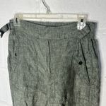 Athleta Women's Green Voyager Cropped Linen Pant with Pockets Size 6 Photo 2