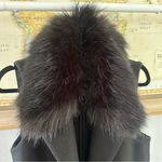 ZARA Woman Luxe Sleeveless Coat Faux Fur Removable Collar Black Small NWOT Photo 2