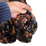 Free People  Havana Floral Print Sleeveless Surplice Mesh Top Black/Orange M Photo 13