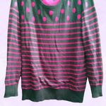 Torrid  style 10681129 Polka Dot Striped Sweater in gray and pink size 2 (2X). Photo 6