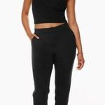 Babaton Aritzia Black Conan Pant Cropped Crepe Trousers Size 6 Photo 0
