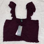 Wild Fable Purple Ribbed Tank Top (cropped fit) Photo 0