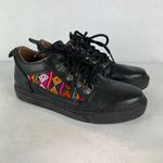 Inkkas Leather Sneaker Shoes Womens 7 Mens 4 Black Embroidered Aztec Multicolor Photo 13