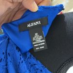 Alfani  sheath dress‎ eye lace floral belted royal blue- Size M Photo 4