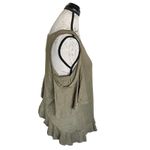 Chaser Womens Blouse Shirt Sz Large Linen Blend Cold Shoulder Rock Punk Edgy Y2k Photo 3