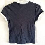 H&M Smiley x Fitted T Shirt Positive State Of Mind Ribbed Cotton Jersey Black S Photo 4