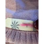 Athleta  Sweater Women Small Pink Lilac Cotton Cashmere Knit Ruffle Front Cardiga Photo 8