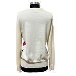 Lands' End Women's Chevron Pima cotton button front cardigan STall Photo 2