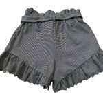 EXPRESS Black/White Striped Paperbag Shorts Women's Size XS NWT | 70-22-2 Photo 1