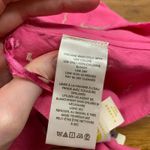 Maeve Anthropologie Embroidered Tie Front Bandeau Top Bright Pink Linen Blend XL Photo 5