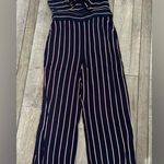 Bardot  Jumpsuit in Navy/Maroon/White Stripe Photo 0