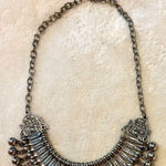 Turkish Style Tribal Design Boho Bib Silver Tone Statement Necklace Photo 0