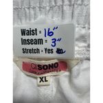 Ci Sono  Linen Collection White Shorts XL‎ Drawstring Elastic Waist Pockets Photo 2