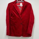 J. McLaughlin  Womens Aubrey Jacket XS NWT $348‎ Red Blazer Holiday Velour Button Photo 0