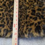 JCrew Faux Fur Leopard Print Coat G9553 XXS Winter Spotted Mobwife EUC Brown Photo 4