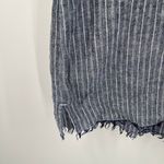 BeachLunchLounge  Shirt Dress Extra Large Blue Pinstripe Linen Cotton Sleeveless Photo 10