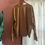 Good American Long Sleeve Crewneck T-Shirt GT0196 Bronze Brown Size 5/6 (2X-3X) Photo 3