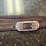Brighton  Belt Womens M 30 Brown Black Leather  Reversible‎ Silver Southwestern Photo 0