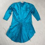 Vintage TJunior Tunic Blouse Shirt Top Womens XL Rare 80s Blue Back Fan‎ Retro Size L Photo 1