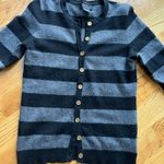 Buttons Striped Cashmere cardigan Photo 0