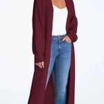 NWT 525 America Long Ribbed Merlot Duster Cardigan Sz XS/S Red Photo 1