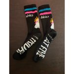 Chubbies  Macaw Retro 80s 90s Graphic Black Blue Pink‎ Friday At Five Crew Socks Photo 3